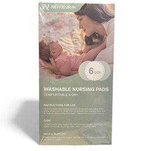 Washable Nursing Pads 6 pieces comfort dry wash bag included